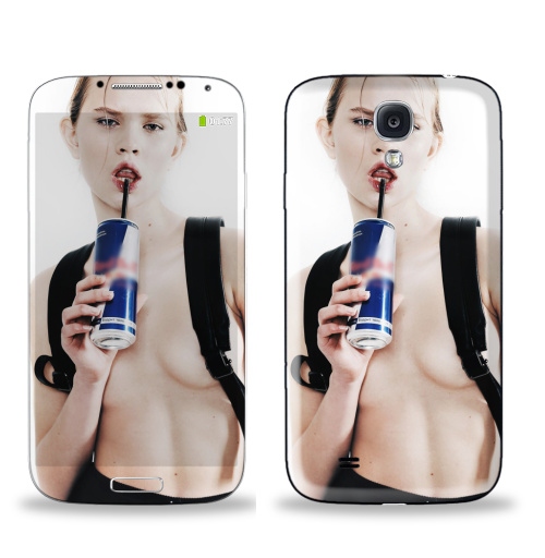 Наклейка на Телефон Samsung Galaxy S4 (i9500) Девочка с трубочкой,  купить в Москве – интернет-магазин Allskins, модели, секс, фотография