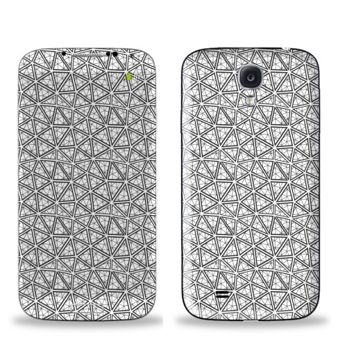 Наклейка на Телефон Samsung Galaxy S4 (i9500) Футуристик,  купить в Москве – интернет-магазин Allskins, геометрия, черно-белое, графика, треугольники, тренд, стильный