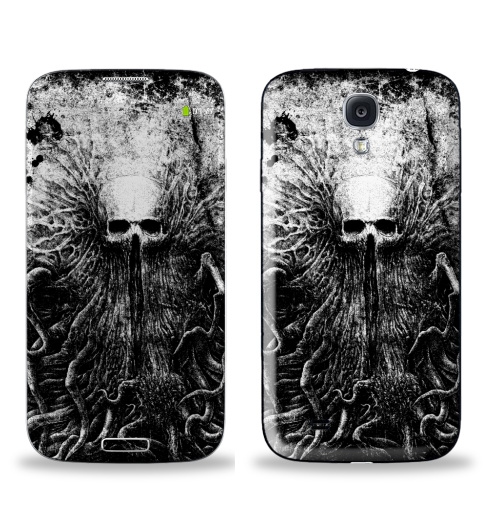 Наклейка на Телефон Samsung Galaxy S4 (i9500) Lovecraftian,  купить в Москве – интернет-магазин Allskins, череп, щупальца, тентакли, графика, хэллоуин, смерть