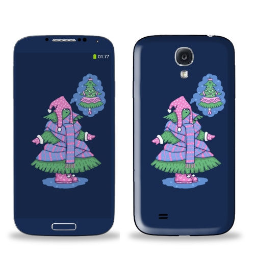Наклейка на Телефон Samsung Galaxy S4 (i9500) Мечты и реальность,  купить в Москве – интернет-магазин Allskins, мечта, зима, пикник, дед_мороз, ель, новый год, балет, шапка, шарф