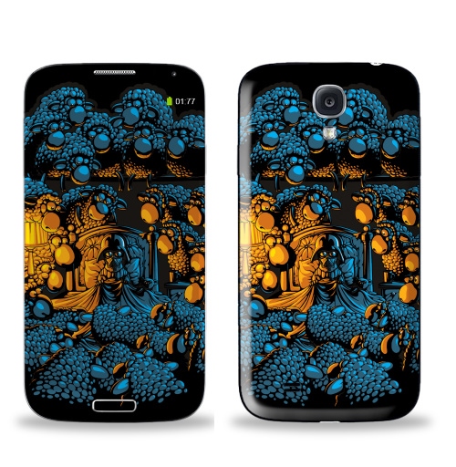 Наклейка на Телефон Samsung Galaxy S4 (i9500) «Бессонница»,  купить в Москве – интернет-магазин Allskins, военные, звёзды и войны, темный, синий, бессонница, овцы, дартаньян, оранжевый, желтый, голубой, 300 Лучших работ