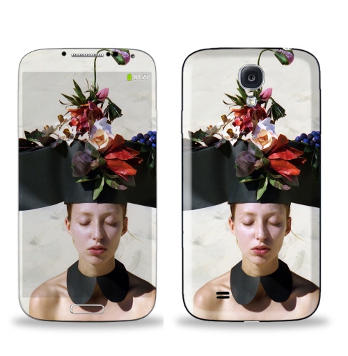 Наклейка на Телефон Samsung Galaxy S4 (i9500) Цветочница,  купить в Москве – интернет-магазин Allskins, фотография, отдых, девушка, красота, цветы, сюрреализм