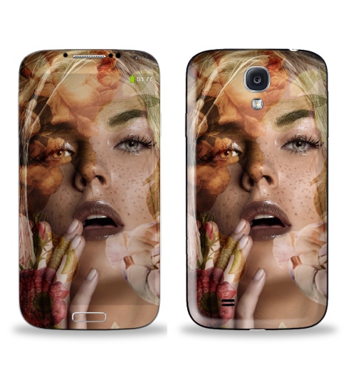 Наклейка на Телефон Samsung Galaxy S4 (i9500) Осенняя девушка,  купить в Москве – интернет-магазин Allskins, осень, девушка, фотография