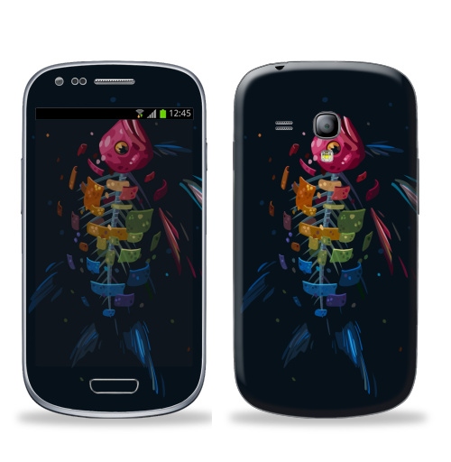Наклейка на Телефон Samsung Galaxy S3 mini (i8190) Мистическая Рыба,  купить в Москве – интернет-магазин Allskins, подводный, рыба, сюрреализм, морская, радуга, чешуя