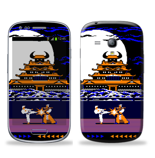 Наклейка на Телефон Samsung Galaxy S3 mini (i8190) Каратека 1986,  купить в Москве – интернет-магазин Allskins, пиксель арт, 80-е, классика, гики