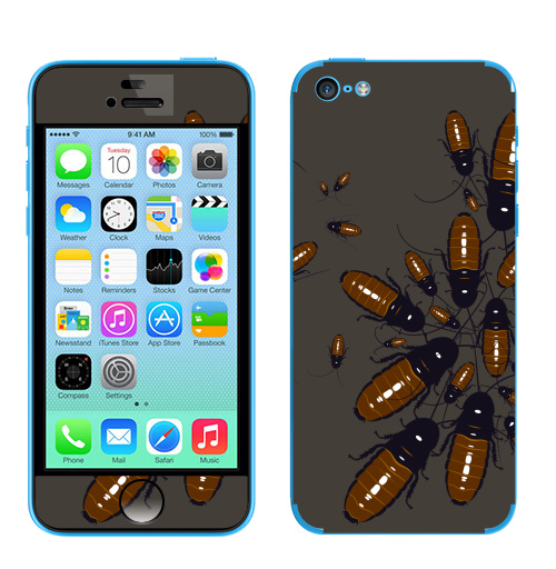 Наклейка на Телефон Apple iPhone 5C Обед нагишом,  купить в Москве – интернет-магазин Allskins, текстура, паттерн, насекомые, монстры, таракан, 300 Лучших работ