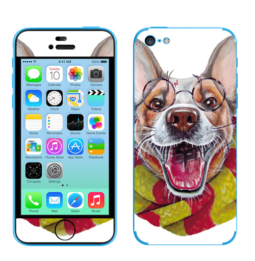 Наклейка на Телефон Apple iPhone 5C Гарри Дог Плоттер,  купить в Москве – интернет-магазин Allskins, крутые животные, Гарри, собаки