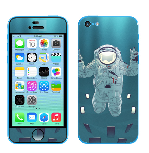 Наклейка на Телефон Apple iPhone 5C Селфи из космоса,  купить в Москве – интернет-магазин Allskins, селфи, космос