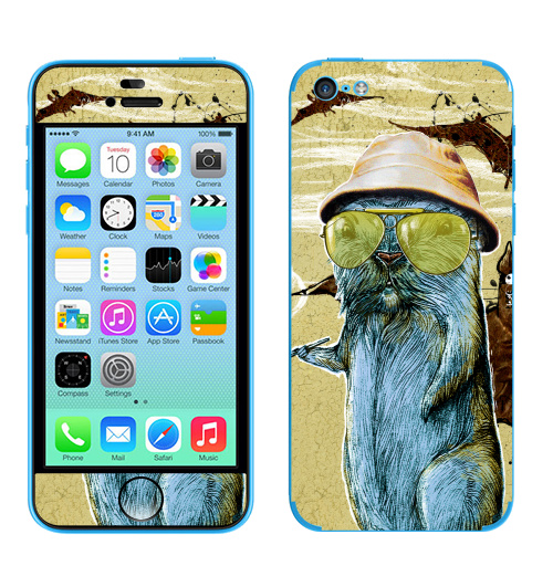 Наклейка на Телефон Apple iPhone 5C Гонзо сурок,  купить в Москве – интернет-магазин Allskins, милые животные, животные, бобер, персонажи, gonzo