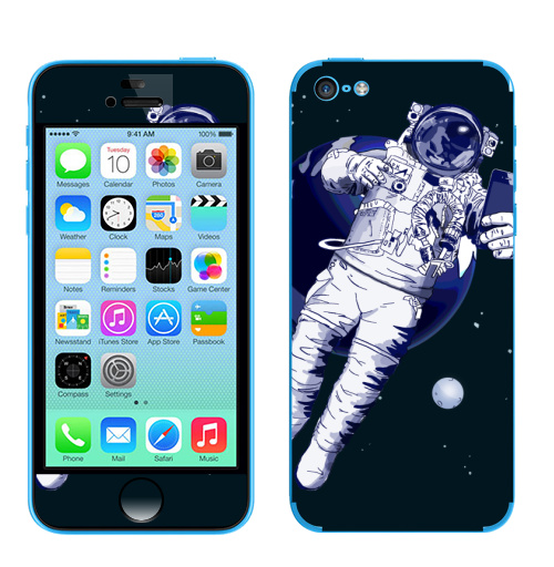 Наклейка на Телефон Apple iPhone 5C Космическое селфи,  купить в Москве – интернет-магазин Allskins, космос, селфи