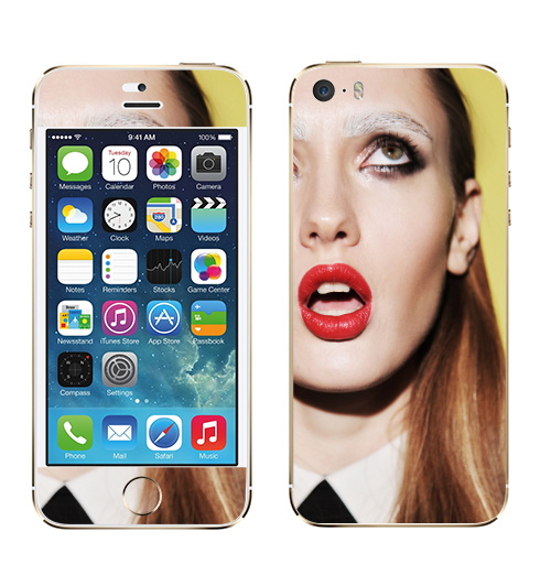 Наклейка на Телефон Apple iPhone 5S, 5SE Брови белые,  купить в Москве – интернет-магазин Allskins, фотография, модели, секс