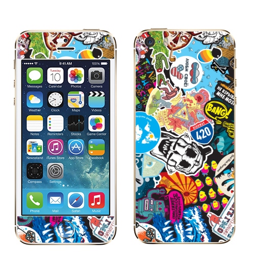 Наклейка на Телефон Apple iPhone 5S, 5SE Стикербомбинг Stickerbombing AG,  купить в Москве – интернет-магазин Allskins, Стикербомбинг