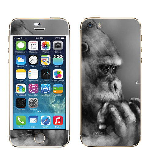 Наклейка на Телефон Apple iPhone 5S, 5SE Горилла,  купить в Москве – интернет-магазин Allskins, обезьяна, животные, космос