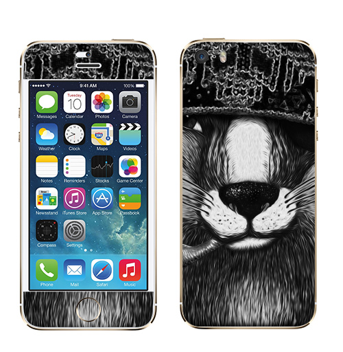 Наклейка на Телефон Apple iPhone 5S, 5SE Лис бандит. это пахнет ёлкой,  купить в Москве – интернет-магазин Allskins, крутые животные, животные, зима, любовь, кровь, хитрый, bandit, лиса, милые животные
