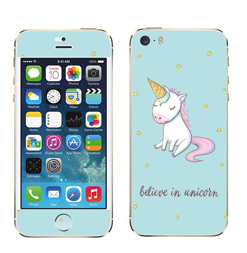 Наклейка на Телефон Apple iPhone 5S, 5SE Превращение в единорога,  купить в Москве – интернет-магазин Allskins, милые животные, единорог, персонажи, улыбка, радость, прикол, мило, животные, фразы