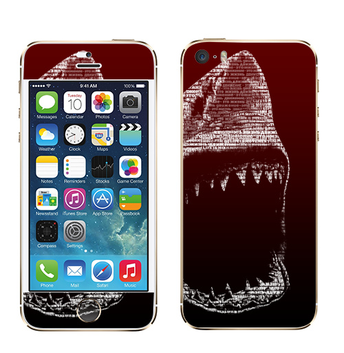 Наклейка на Телефон Apple iPhone 5S, 5SE Движение — это жизнь,  купить в Москве – интернет-магазин Allskins, смерть, жизнь, движение, типографика, акула