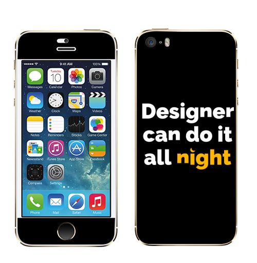 Наклейка на Телефон Apple iPhone 5S, 5SE Дизайнер может,  купить в Москве – интернет-магазин Allskins, надписи на английском, надписи, дизайнер, надписи_продажи
