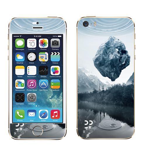 Наклейка на Телефон Apple iPhone 5S, 5SE Будущее,  купить в Москве – интернет-магазин Allskins, лес, земля, река, будущее, футуризм, эвентумпремо, камни, горы