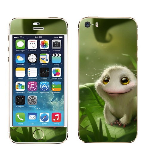 Наклейка на Телефон Apple iPhone 5S, 5SE Лягушка выздоровела,  купить в Москве – интернет-магазин Allskins, милые животные, лягушка, белая, пушистая, животные, глаз, мило, красота, реализм, выздоровела