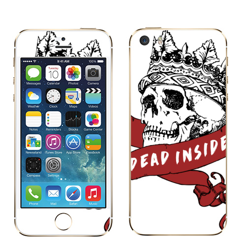 Наклейка на Телефон Apple iPhone 5S, 5SE Мертв внутри,  купить в Москве – интернет-магазин Allskins, череп, смерть