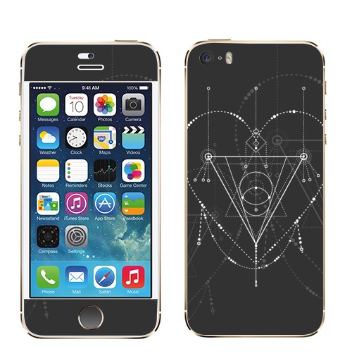 Наклейка на Телефон Apple iPhone 5S, 5SE Сакральная любовь,  купить в Москве – интернет-магазин Allskins, сакральное, геометрия, космос, геометрический