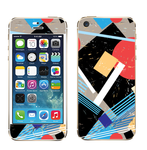 Наклейка на Телефон Apple iPhone 5S, 5SE Авангард,  купить в Москве – интернет-магазин Allskins, графика, абстракция, мода, авангард, геометрия, паттерн, ткань