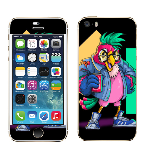 Наклейка на Телефон Apple iPhone 5S, 5SE Попугай Кешью,  купить в Москве – интернет-магазин Allskins, милые животные, персонажи, птицы, кеды, хулиган, мультфильмы