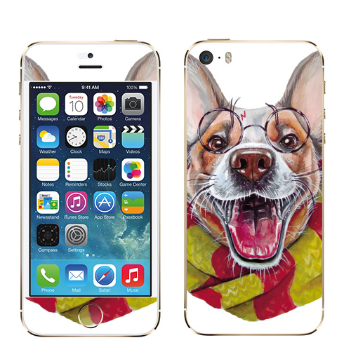 Наклейка на Телефон Apple iPhone 5S, 5SE Гарри Дог Плоттер,  купить в Москве – интернет-магазин Allskins, крутые животные, Гарри, собаки