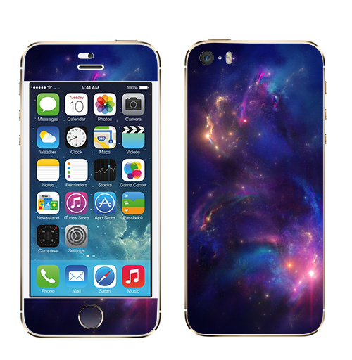 Наклейка на Телефон Apple iPhone 5S, 5SE Звездная туманность,  купить в Москве – интернет-магазин Allskins, звезда, космос, небо, фагтастика, графика, туманность, светлый, яркий, красочно, огни, путешествия, ночь, стильно, Даль