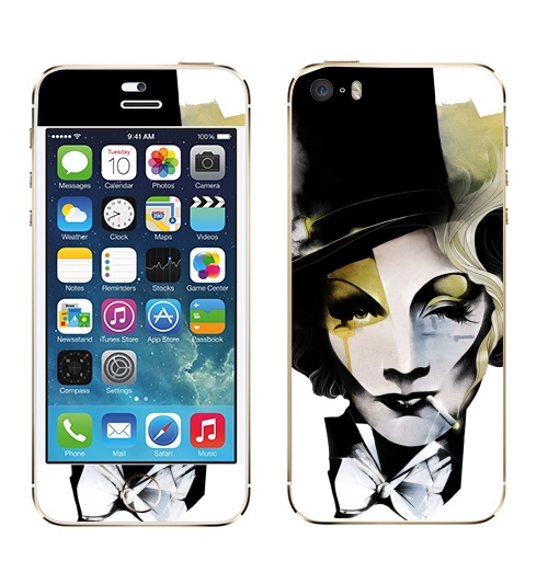 Наклейка на Телефон Apple iPhone 5S, 5SE Dietrich,  купить в Москве – интернет-магазин Allskins, лицо, девушка, кино, 300 Лучших работ