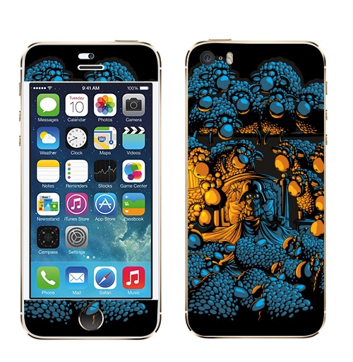 Наклейка на Телефон Apple iPhone 5S, 5SE «Бессонница»,  купить в Москве – интернет-магазин Allskins, военные, звёзды и войны, темный, синий, бессонница, овцы, дартаньян, оранжевый, желтый, голубой, 300 Лучших работ