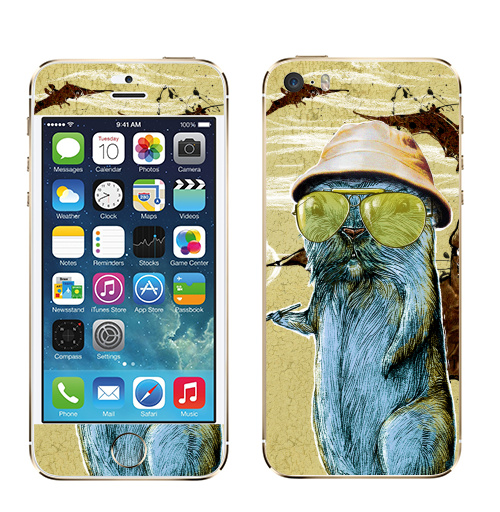 Наклейка на Телефон Apple iPhone 5S, 5SE Гонзо сурок,  купить в Москве – интернет-магазин Allskins, милые животные, животные, бобер, персонажи, gonzo
