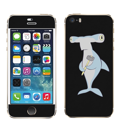 Наклейка на Телефон Apple iPhone 5S, 5SE Hammerhead,  купить в Москве – интернет-магазин Allskins, монстры, рыба, акула, вода, морская, океаны