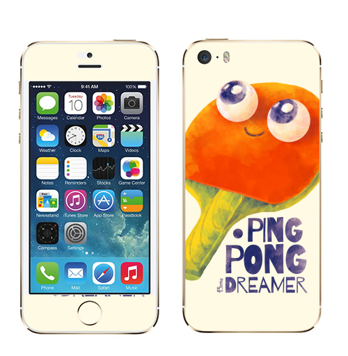 Наклейка на Телефон Apple iPhone 5S, 5SE Пинг-понг дример,  купить в Москве – интернет-магазин Allskins, пинг-понг, гики, теннис, настольный теннис, мечта, футбол, ракетка