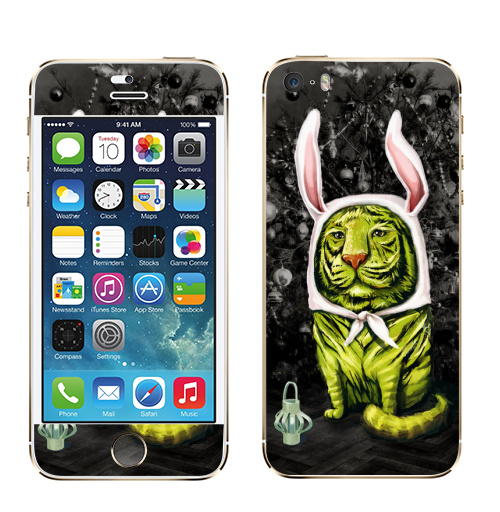 Наклейка на Телефон Apple iPhone 5S, 5SE Заинька,  купить в Москве – интернет-магазин Allskins, утренник, новый год, заяц, тигры, крутые животные