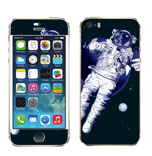 Наклейка на Телефон Apple iPhone 5S, 5SE Космическое селфи,  купить в Москве – интернет-магазин Allskins, космос, селфи