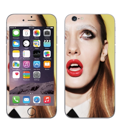 Наклейка на Телефон Apple iPhone 6, 6s Брови белые,  купить в Москве – интернет-магазин Allskins, фотография, модели, секс