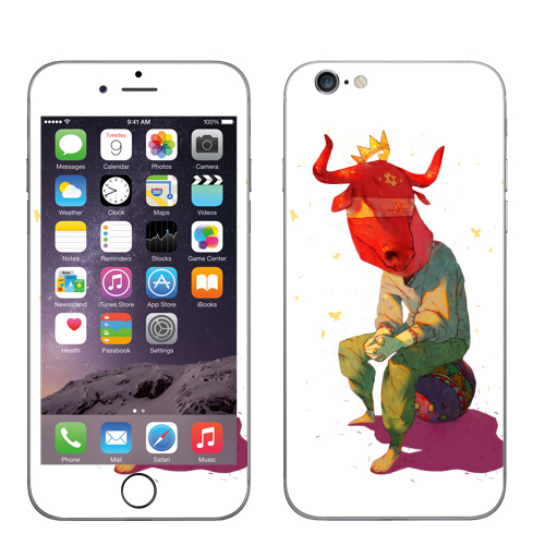 Наклейка на Телефон Apple iPhone 6, 6s Минотавр,  купить в Москве – интернет-магазин Allskins, цирк, легенда, миф, маска, бык, минотавр