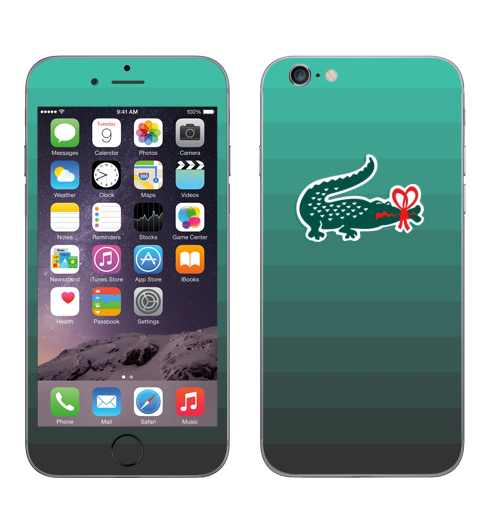 Наклейка на Телефон Apple iPhone 6, 6s Крок,  купить в Москве – интернет-магазин Allskins, логотип, крокодил, алигатор, прикол, Касперский