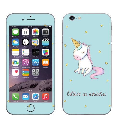 Наклейка на Телефон Apple iPhone 6, 6s Превращение в единорога,  купить в Москве – интернет-магазин Allskins, милые животные, единорог, персонажи, улыбка, радость, прикол, мило, животные, фразы