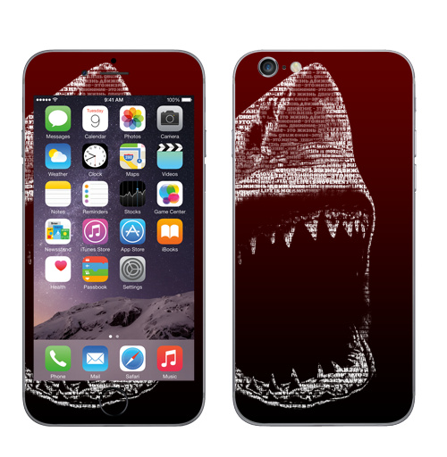 Наклейка на Телефон Apple iPhone 6, 6s Движение — это жизнь,  купить в Москве – интернет-магазин Allskins, смерть, жизнь, движение, типографика, акула