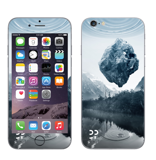Наклейка на Телефон Apple iPhone 6, 6s Будущее,  купить в Москве – интернет-магазин Allskins, лес, земля, река, будущее, футуризм, эвентумпремо, камни, горы