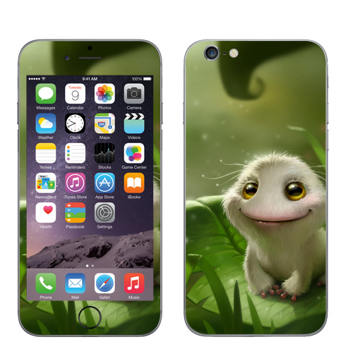 Наклейка на Телефон Apple iPhone 6, 6s Лягушка выздоровела,  купить в Москве – интернет-магазин Allskins, милые животные, лягушка, белая, пушистая, животные, глаз, мило, красота, реализм, выздоровела