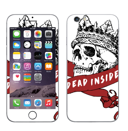 Наклейка на Телефон Apple iPhone 6, 6s Мертв внутри,  купить в Москве – интернет-магазин Allskins, череп, смерть