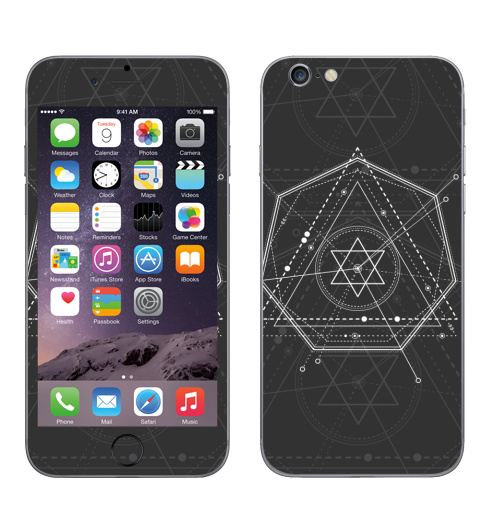 Наклейка на Телефон Apple iPhone 6, 6s Магический маятник времени,  купить в Москве – интернет-магазин Allskins, сакральное, геометрия, космос, геометрический