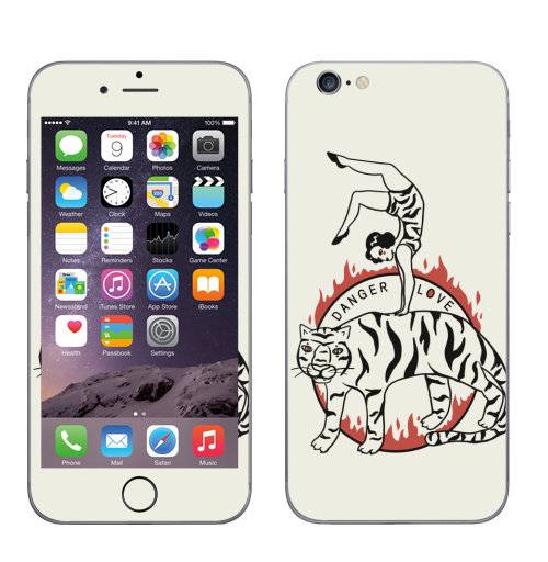 Наклейка на Телефон Apple iPhone 6, 6s Цирк,  купить в Москве – интернет-магазин Allskins, цирк, любовь, девушка