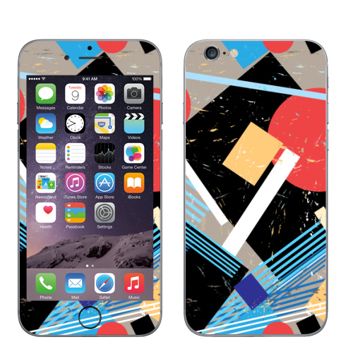 Наклейка на Телефон Apple iPhone 6, 6s Авангард,  купить в Москве – интернет-магазин Allskins, графика, абстракция, мода, авангард, геометрия, паттерн, ткань
