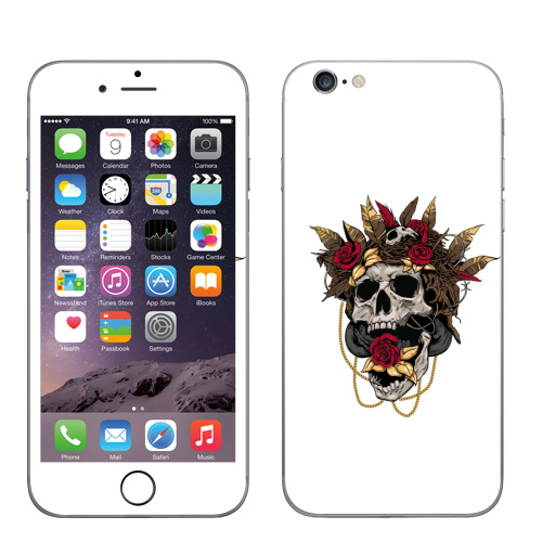 Наклейка на Телефон Apple iPhone 6, 6s Гнездо кукушки,  купить в Москве – интернет-магазин Allskins, череп