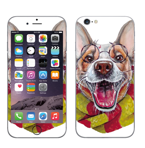 Наклейка на Телефон Apple iPhone 6, 6s Гарри Дог Плоттер,  купить в Москве – интернет-магазин Allskins, крутые животные, Гарри, собаки