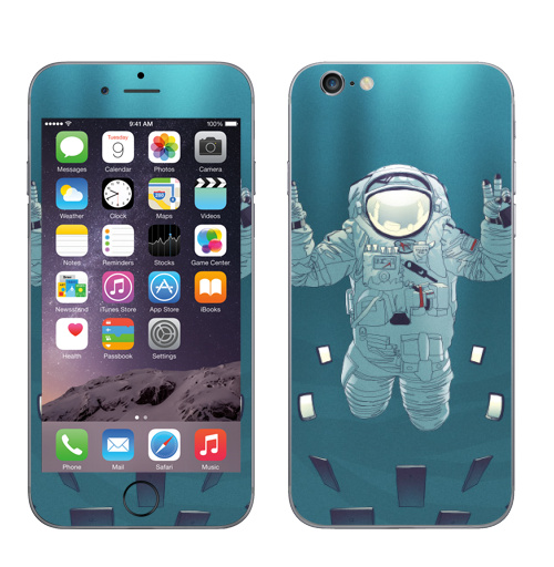 Наклейка на Телефон Apple iPhone 6, 6s Селфи из космоса,  купить в Москве – интернет-магазин Allskins, селфи, космос